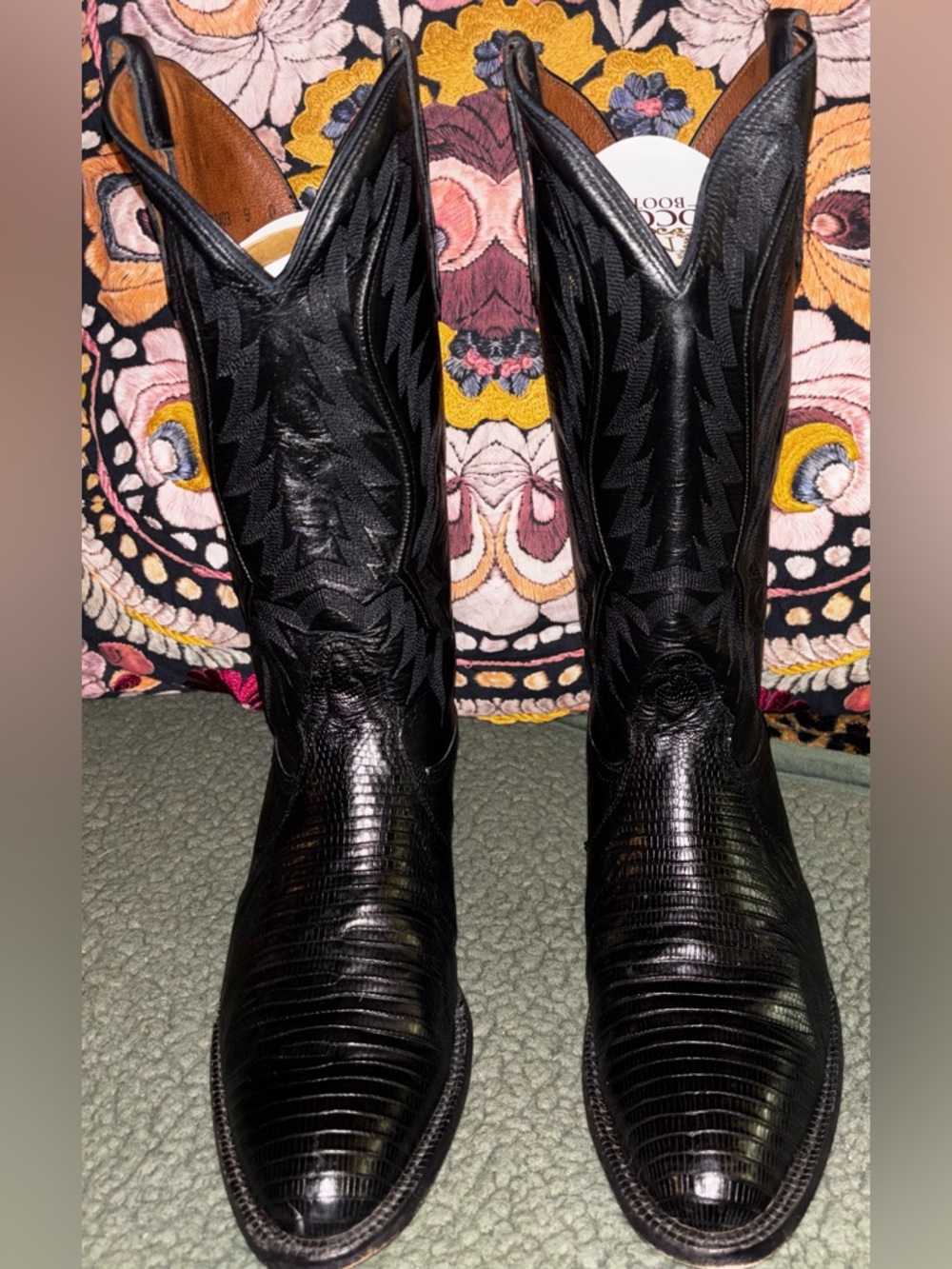 Vintage Teju Lizard Nocona Men’s Boots sz. 9